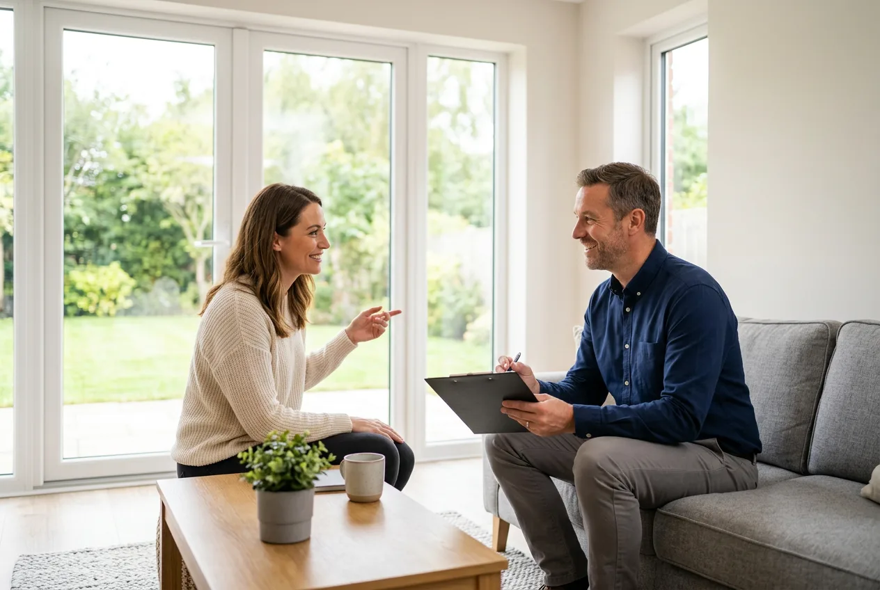 WindowFixers.ca consultant explaining window options to a GTA homeowner
